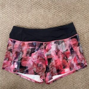 Lululemon Athletica Black and Pink Athletic Shorts